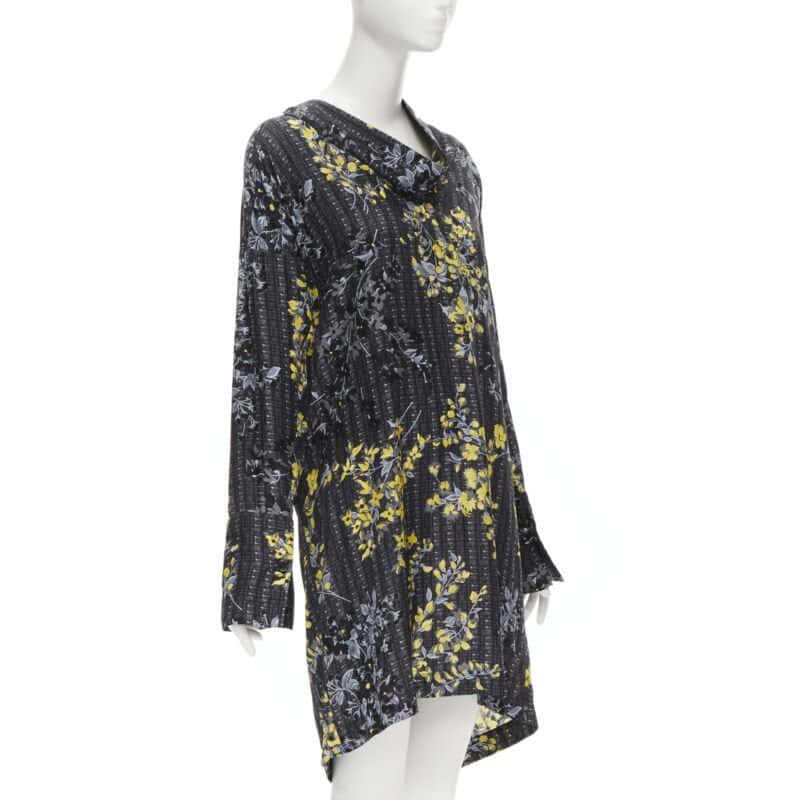 Marni Geometric Silk Dress Grey Silk Never worn - Back View