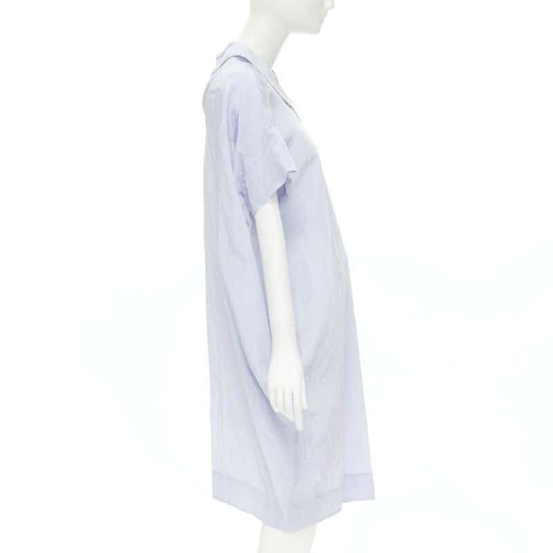 Marni Crinkled Boxy Dress Blue Viscose Never worn - Model View