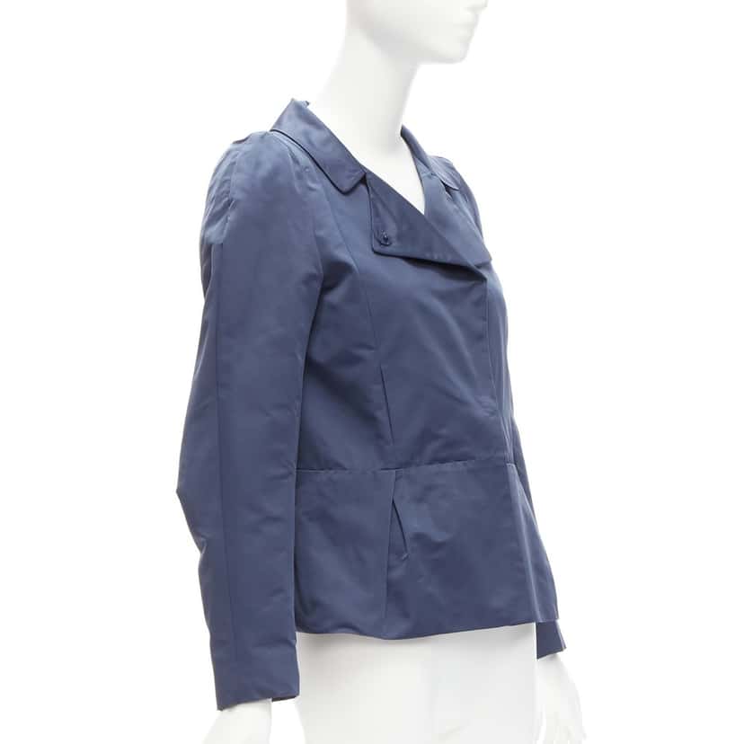 Marni Creased Crop Jacket Blue Polyester Very good condition - Inside View