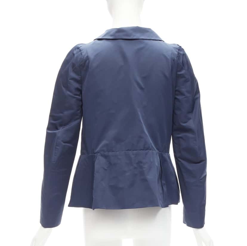 Marni Creased Crop Jacket Blue Polyester Very good condition - Box View