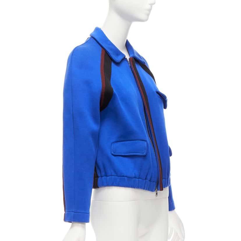 Marni Electric Blue Bomber Jacket Blue Cotton Very good condition - Model View