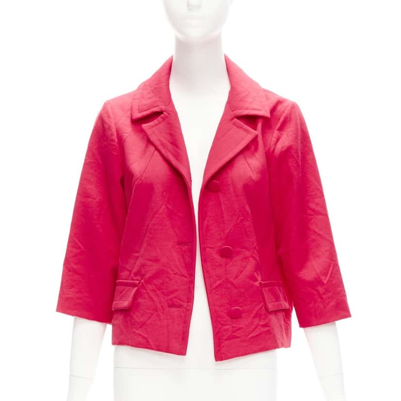 Marni Zip Biker Jacket Red Polyester Never worn - Front View