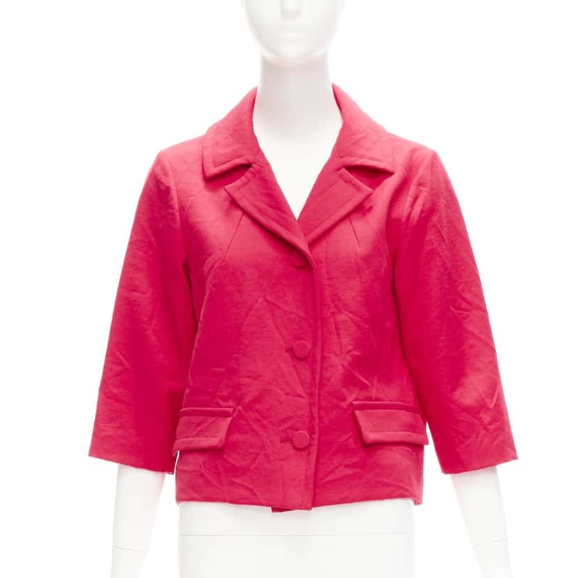 Marni Zip Biker Jacket Red Polyester Never worn - Inside View