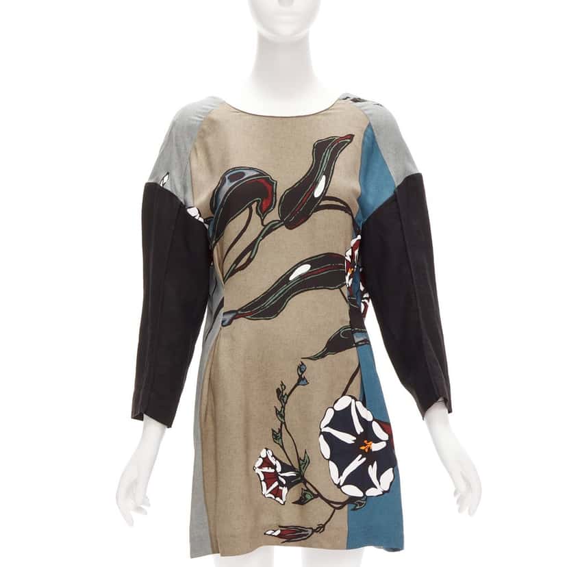 Marni Floral Dropped Dress MultiColor Viscose Never worn - Front View