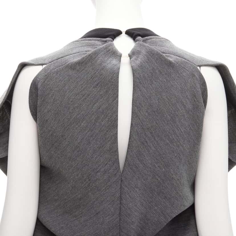 Marni 3D Boxy Dress Grey Wool Never worn - Back View
