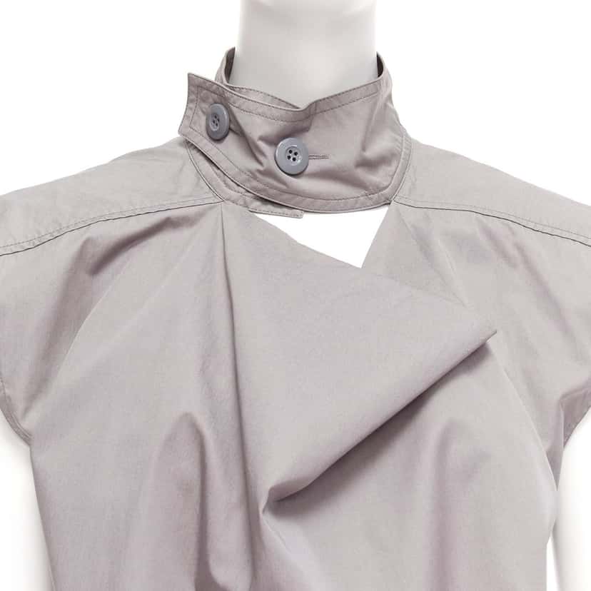 Marni Drape Utility Top Grey Cotton Very good condition - Back View