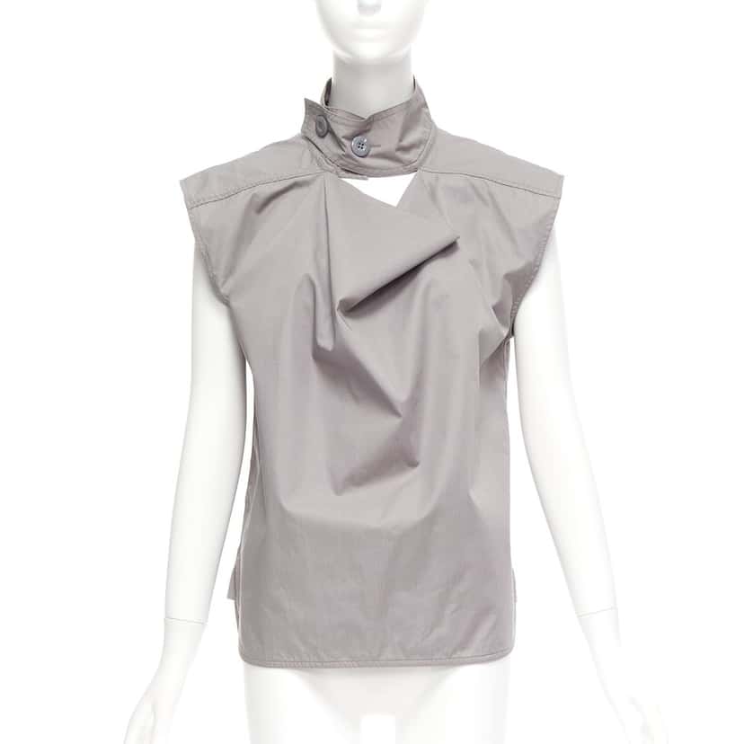 Marni Drape Utility Top Grey Cotton Very good condition - Inside View