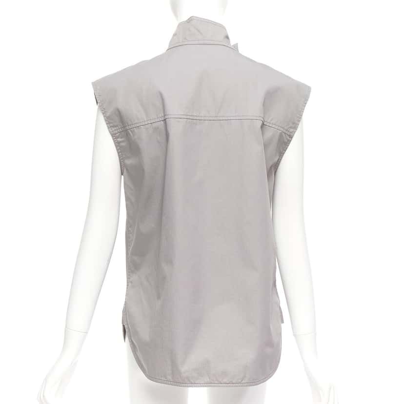 Marni Drape Utility Top Grey Cotton Very good condition - Box View