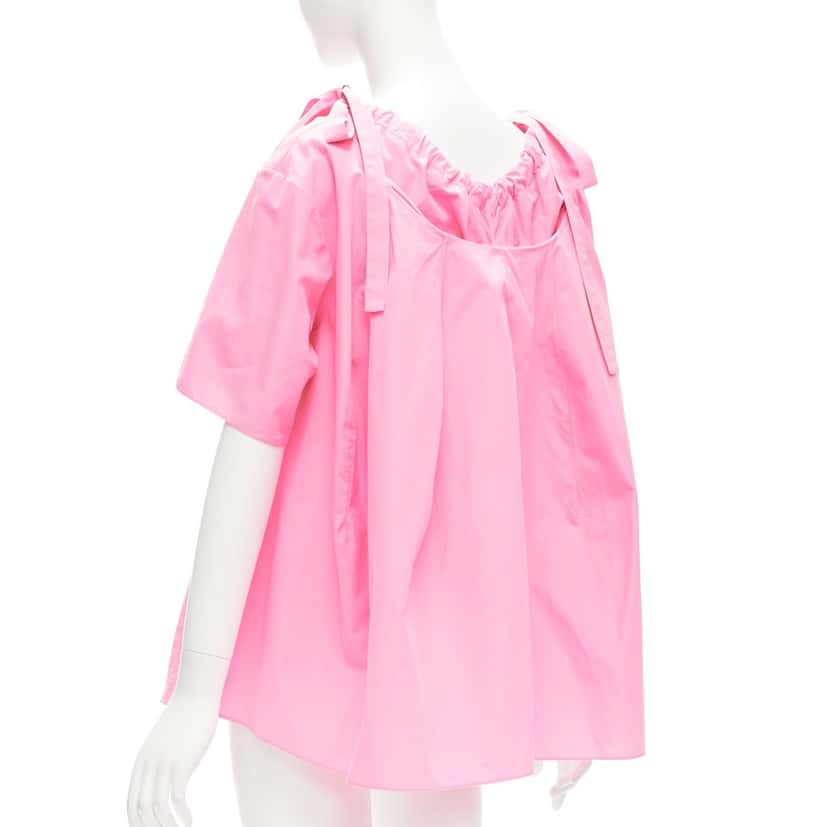 Marni Side Drawstring Top Pink Cotton Never worn - Back View