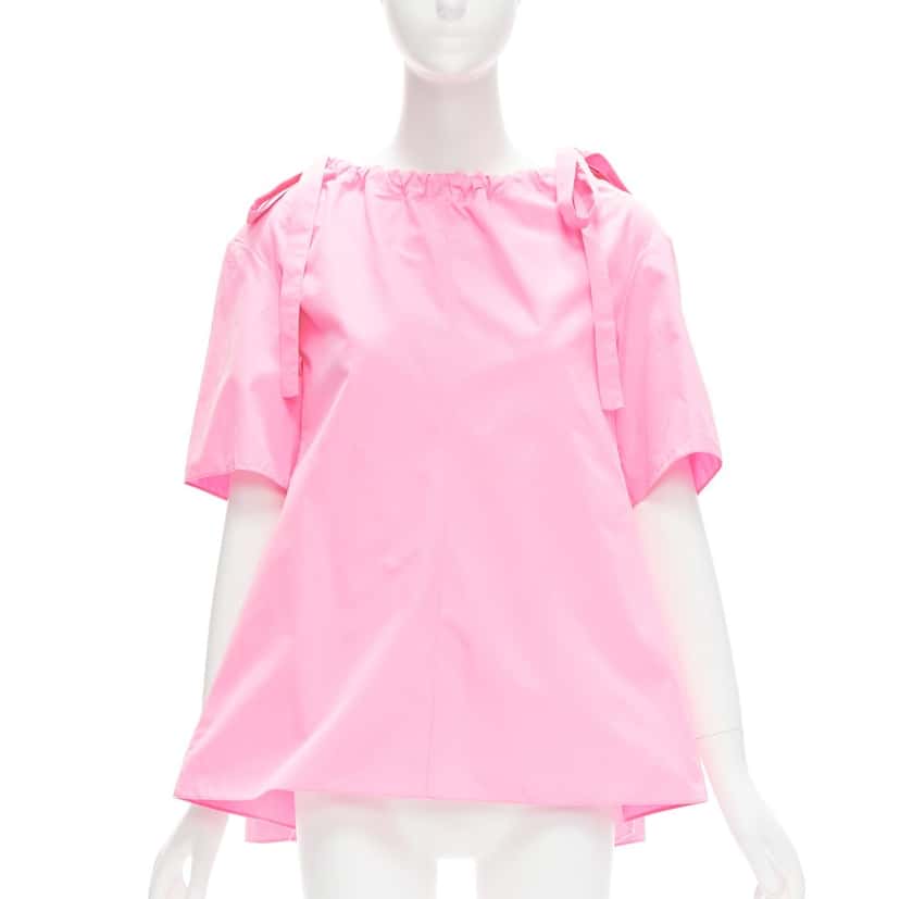 Marni Side Drawstring Top Pink Cotton Never worn - Inside View