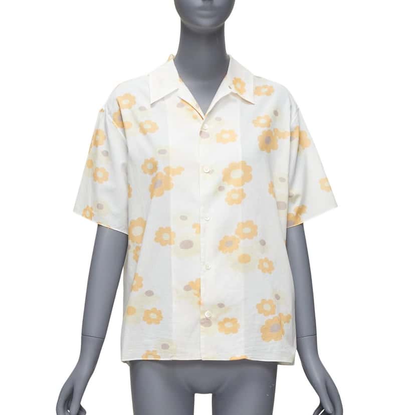 Marni Vintage Floral Shirt White Polyester Never worn - Front View