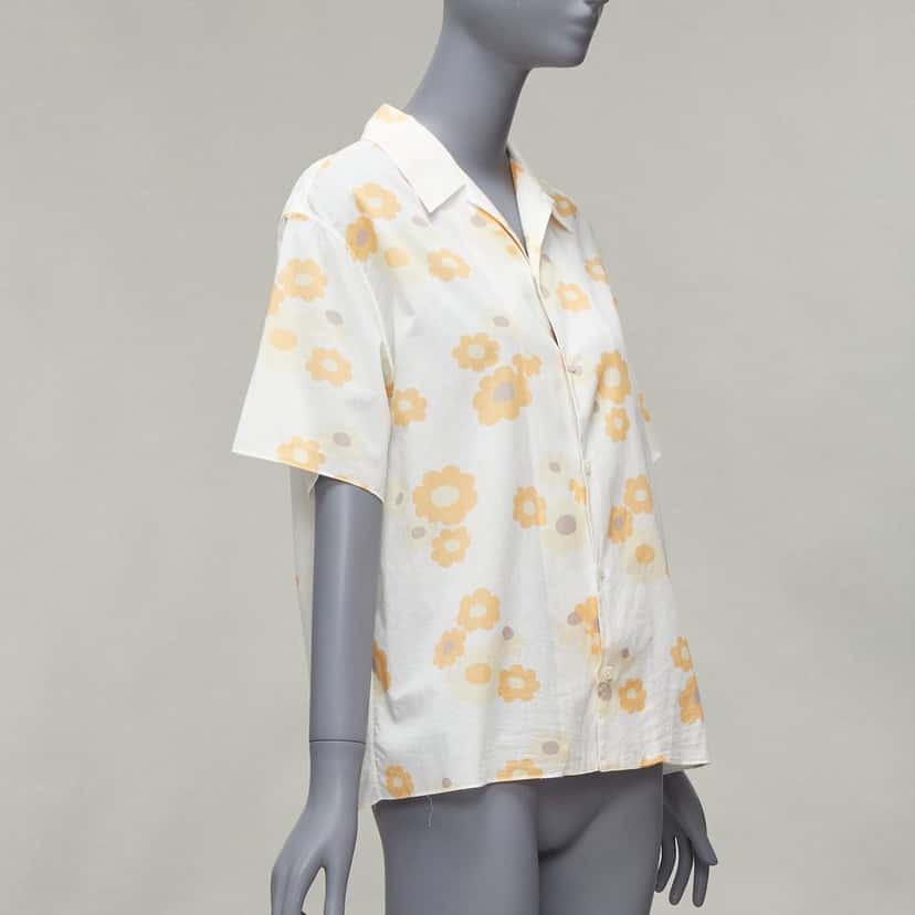 Marni Vintage Floral Shirt White Polyester Never worn - Inside View