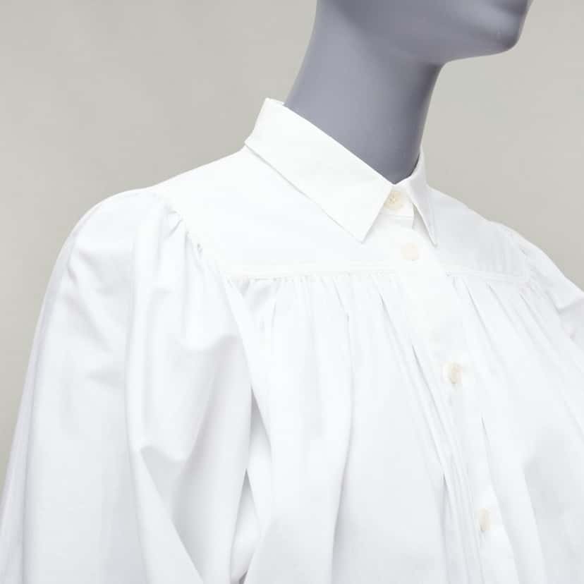 Marni Drawstring Puff Blouse White Cotton Never worn - Back View