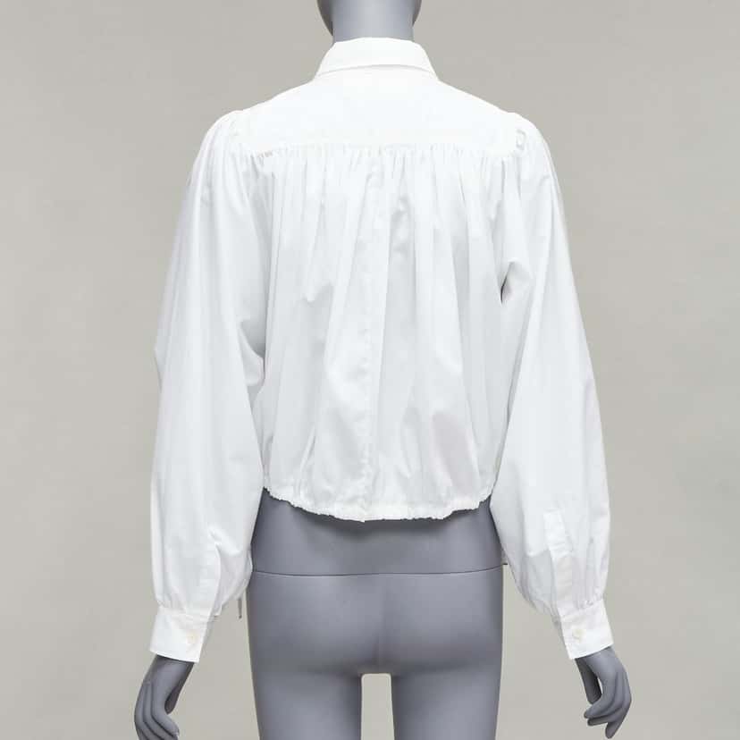 Marni Drawstring Puff Blouse White Cotton Never worn - Box View