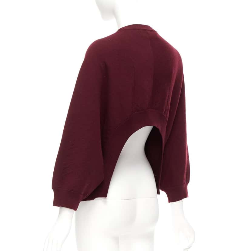 Marni Burgundy Crop Sweater Burgundy Wool Never worn - Box View