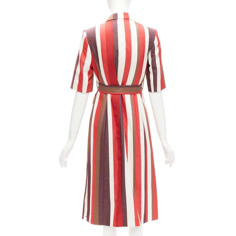Frenken Red Graphic Stripes Coat Red Cotton Very good condition - Box View
