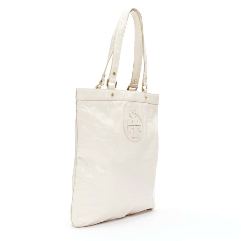 Tory Burch Oversized Zip Clutch White Leather Very good condition - Inside View