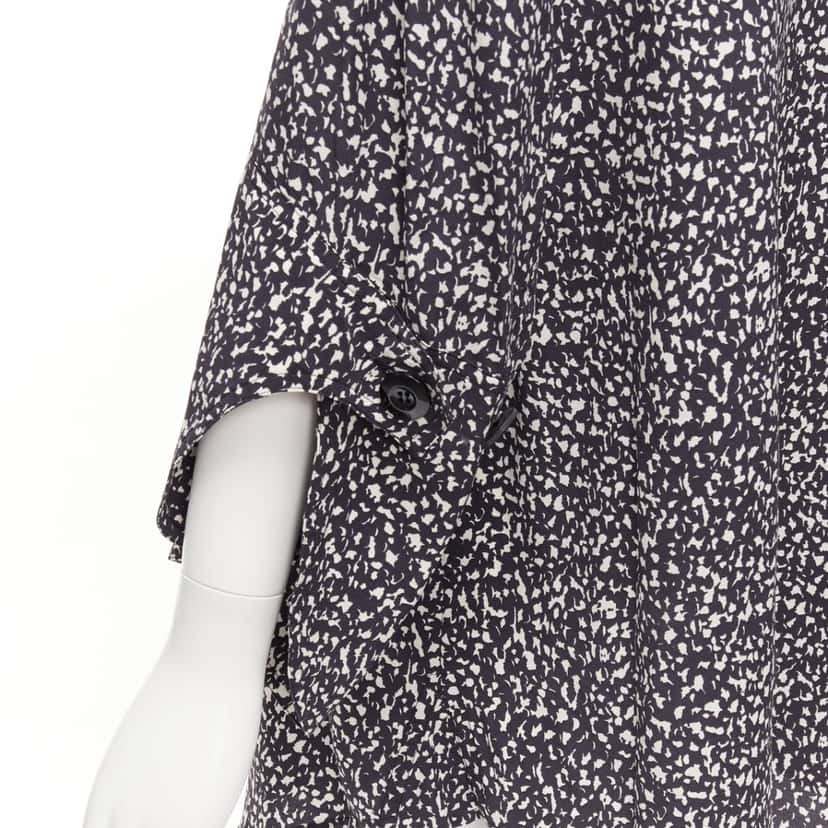 Marni Speckle Shirt Dress Black Silk Never worn - Back View