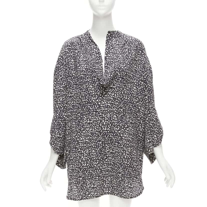 Marni Speckle Shirt Dress Black Silk Never worn - Inside View