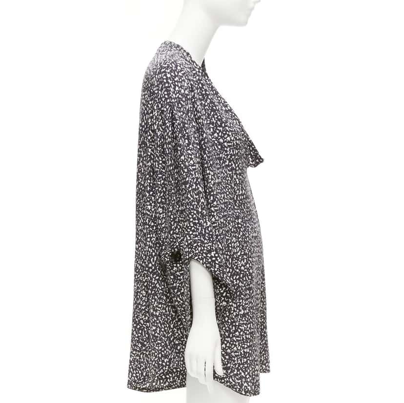 Marni Speckle Shirt Dress Black Silk Never worn - Model View