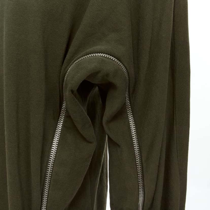 Dries Van Noten Zip Detail Sweater Brown Cotton Never worn - Back View