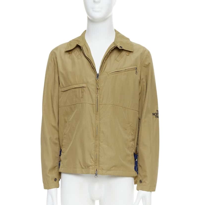 The North Face Blue Trim Windbreaker Khaki Very good condition - Front View