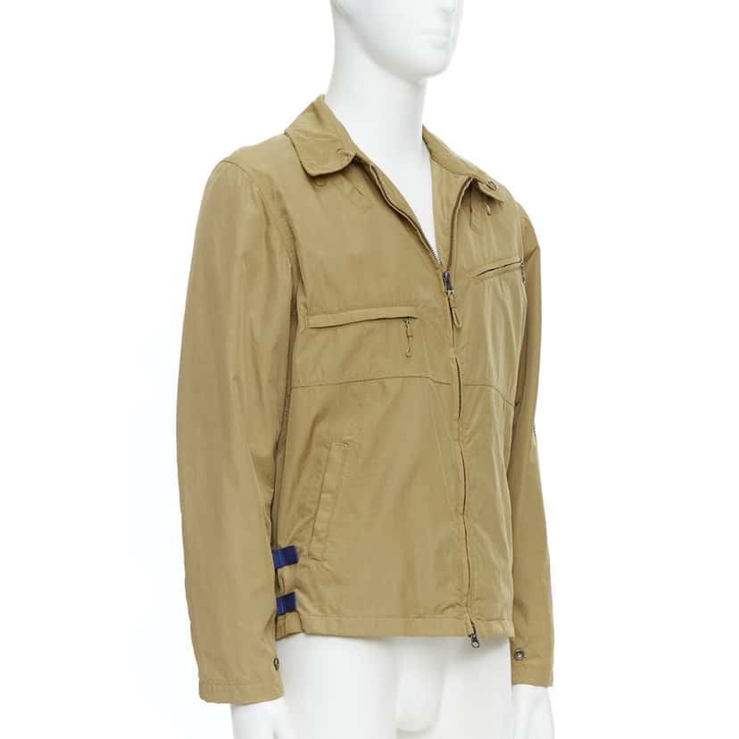 The North Face Blue Trim Windbreaker Khaki Very good condition - Model View