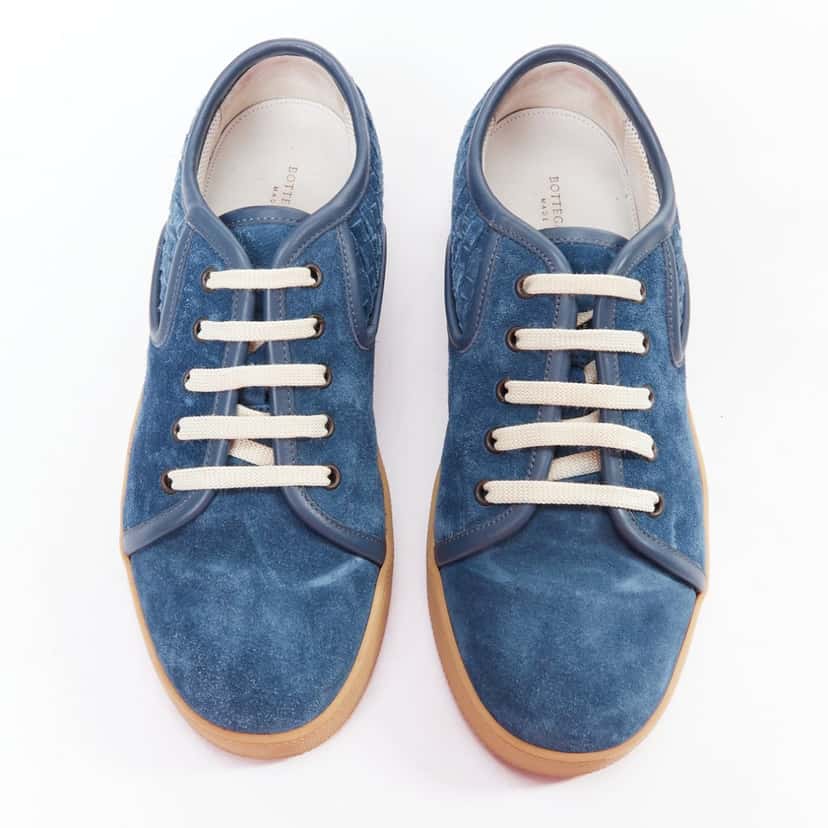 Bottega Veneta Suede Lace Sneakers Blue Suede Fair condition - Inside View