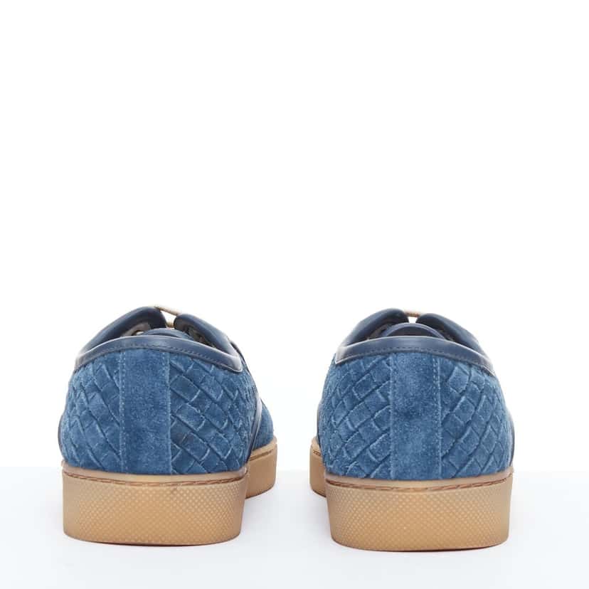 Bottega Veneta Suede Lace Sneakers Blue Suede Fair condition - Box View