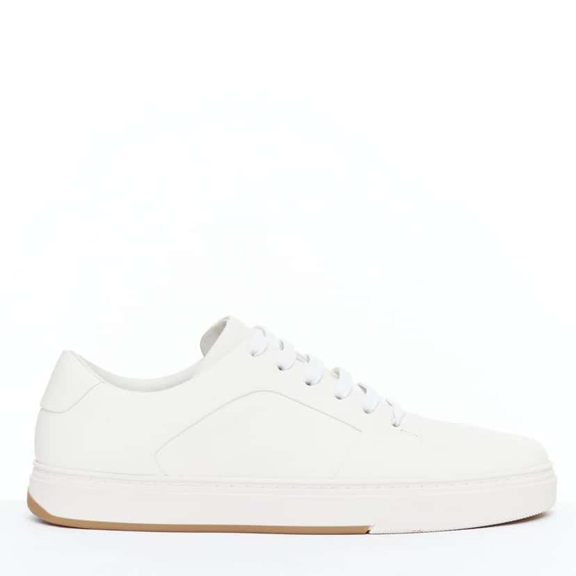 Bottega Veneta Minimal Lace Sneakers White Leather Very good condition - Front View