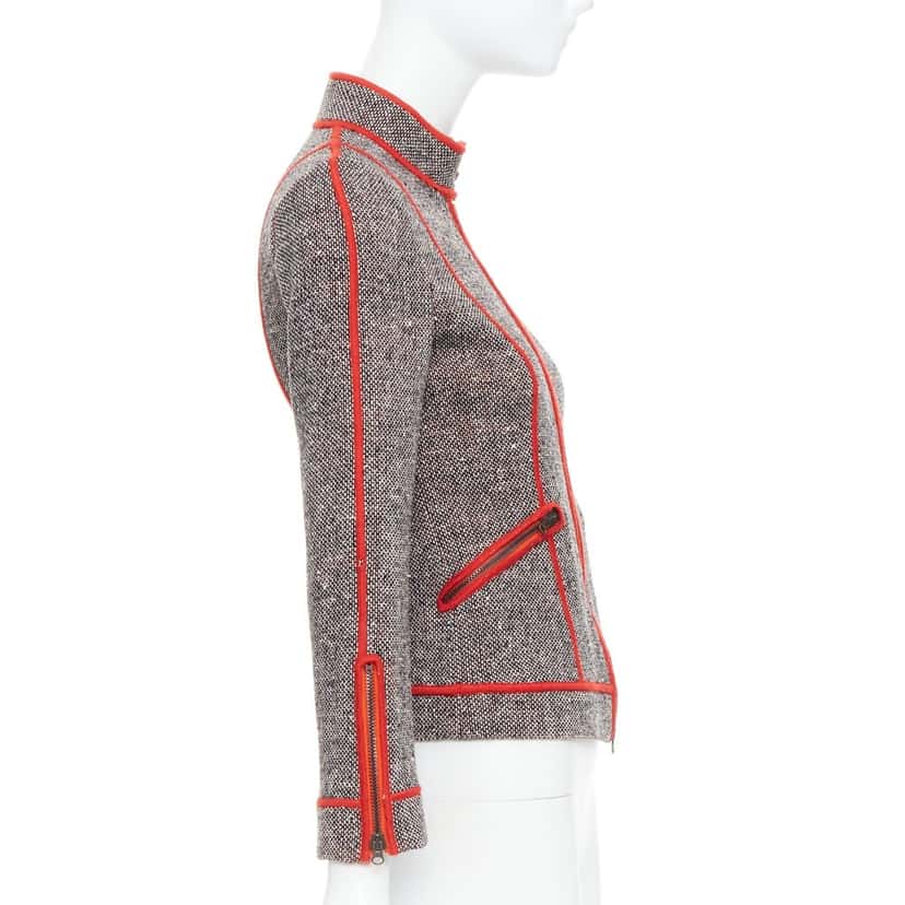 Moschino Quilted Blazer Red Tweed Very good condition - Box View