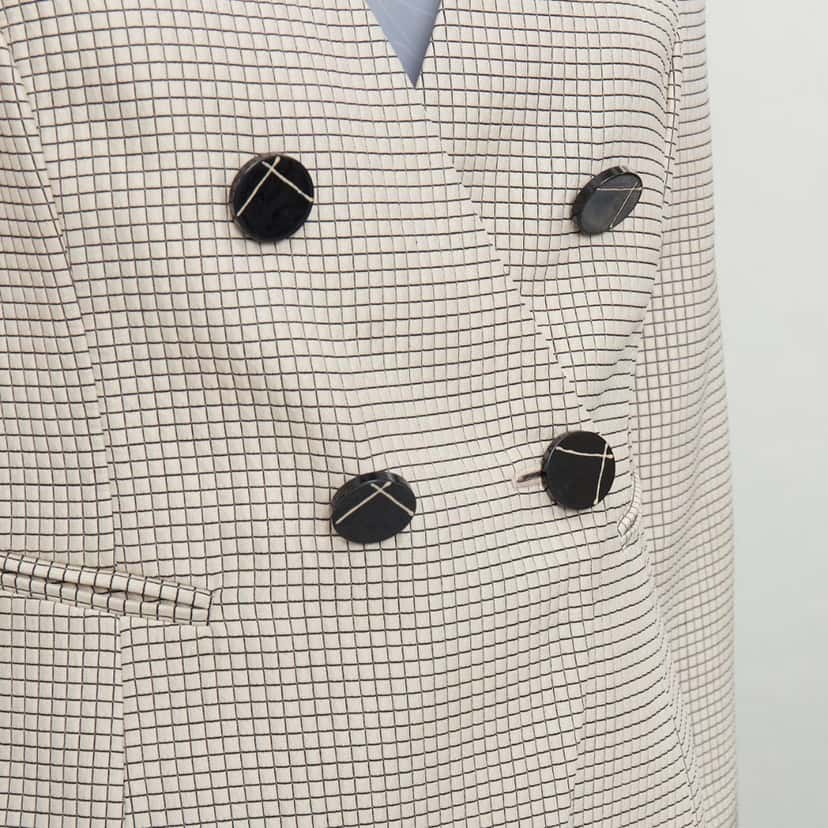 Emporio Armani Velvet Tuxedo Blazer Beige Polyester Very good condition - Back View