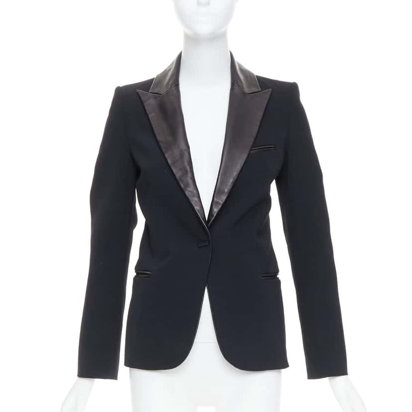 Plein Sud Scalloped Trim Jacket Black Wool Good condition - Front View