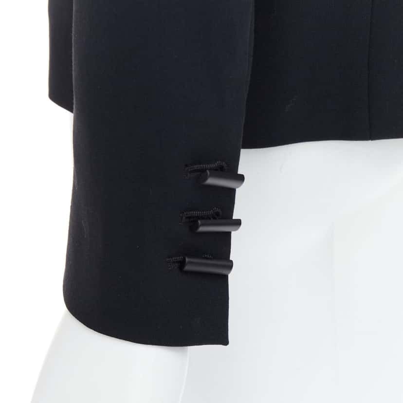 Plein Sud Scalloped Trim Jacket Black Wool Good condition - Back View