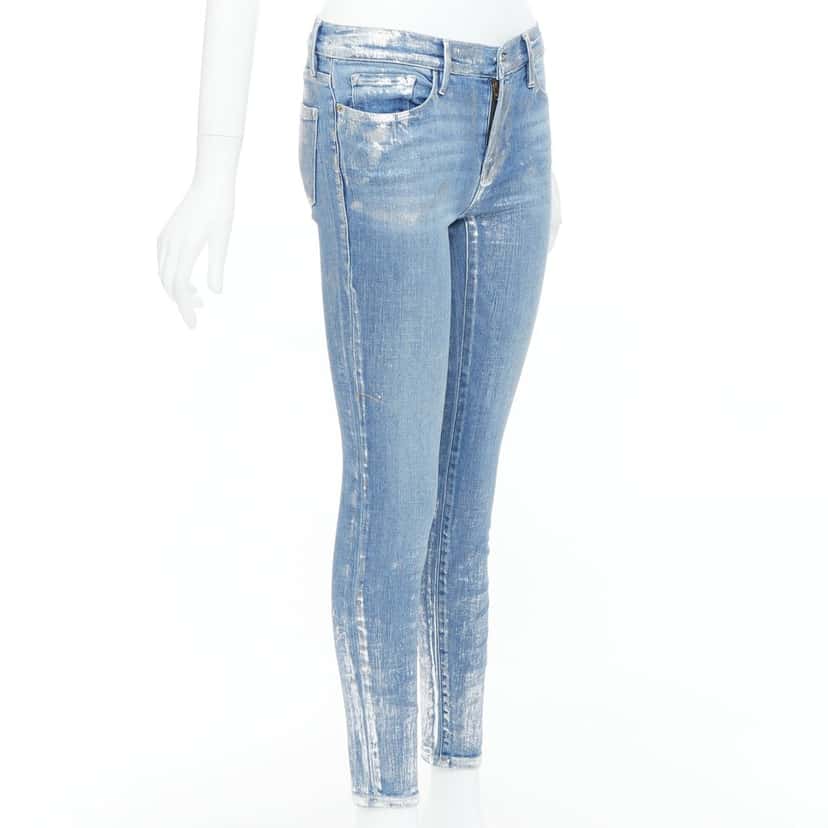 Frame Le Skinny de Jeanne Blue Cotton Very good condition - Inside View