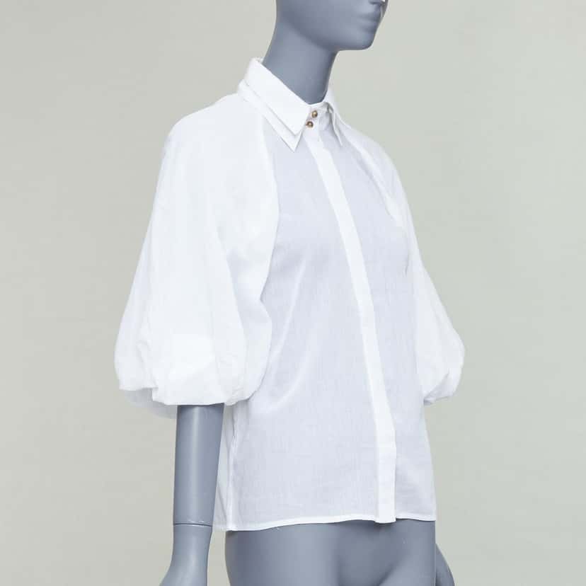 Aje Victorian Puff Shirt White Cotton Very good condition - Inside View