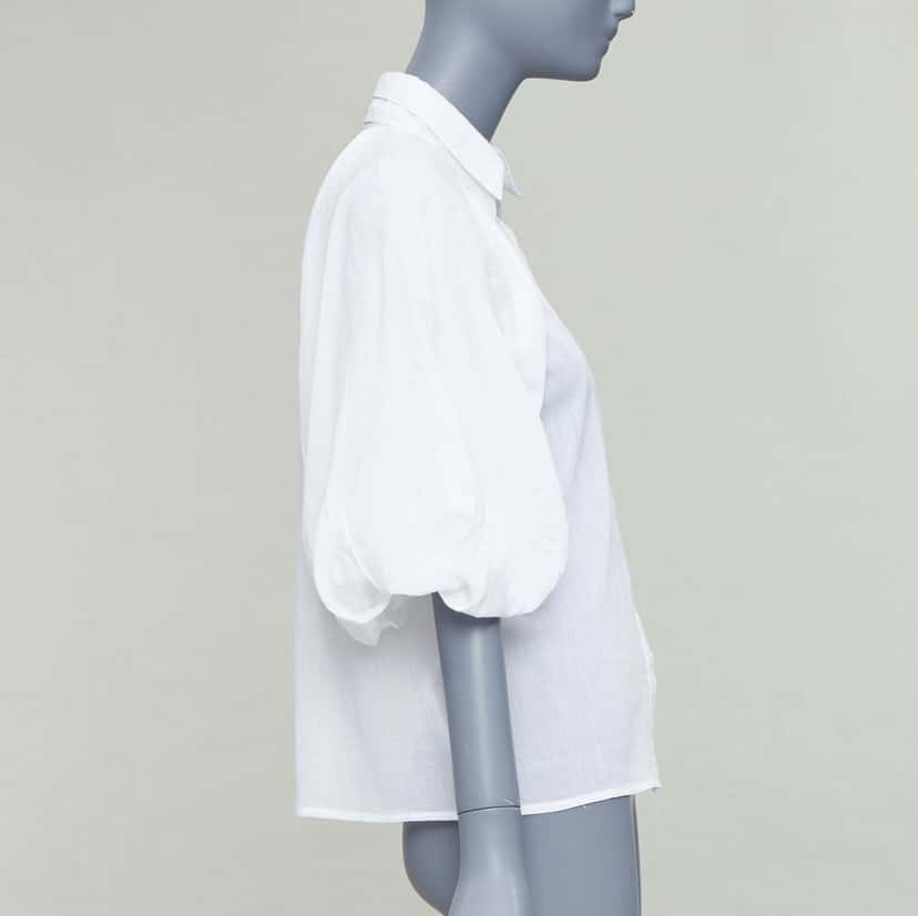 Aje Victorian Puff Shirt White Cotton Very good condition - Model View