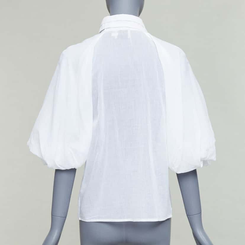 Aje Victorian Puff Shirt White Cotton Very good condition - Box View