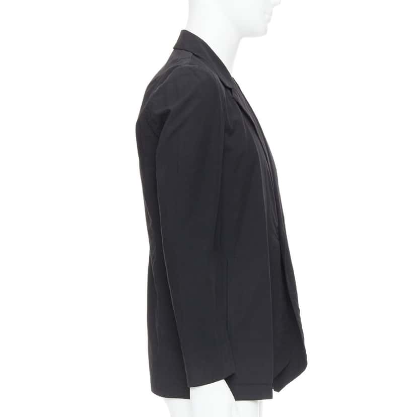 Attachment Angular Hem Blazer Black Cotton Good condition - Model View
