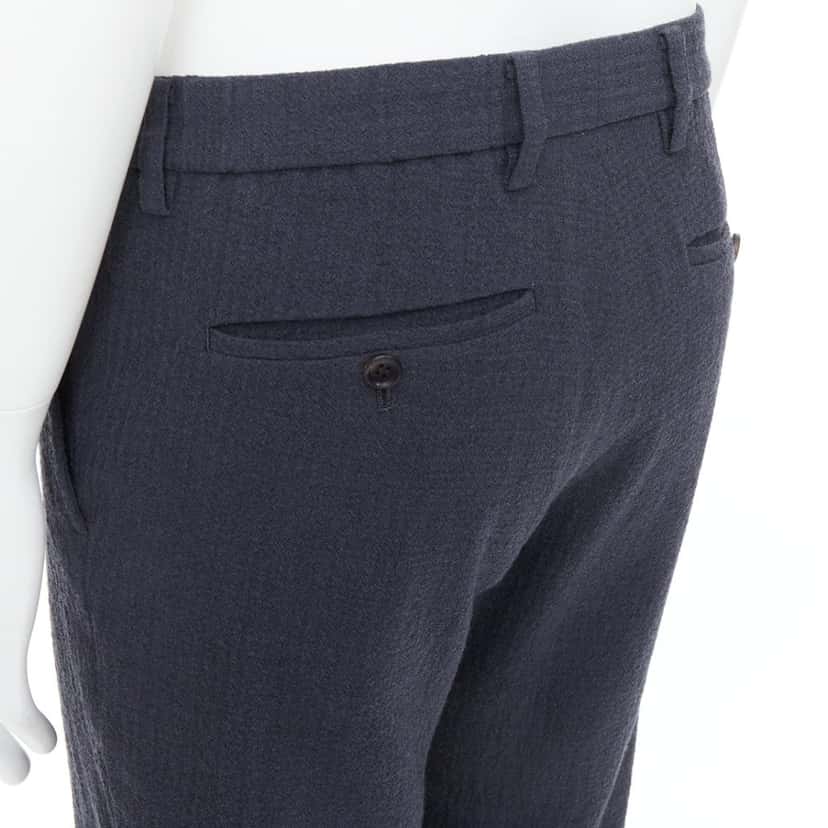 Issey Miyake Contrast Joggers Grey Wool Very good condition - Back View