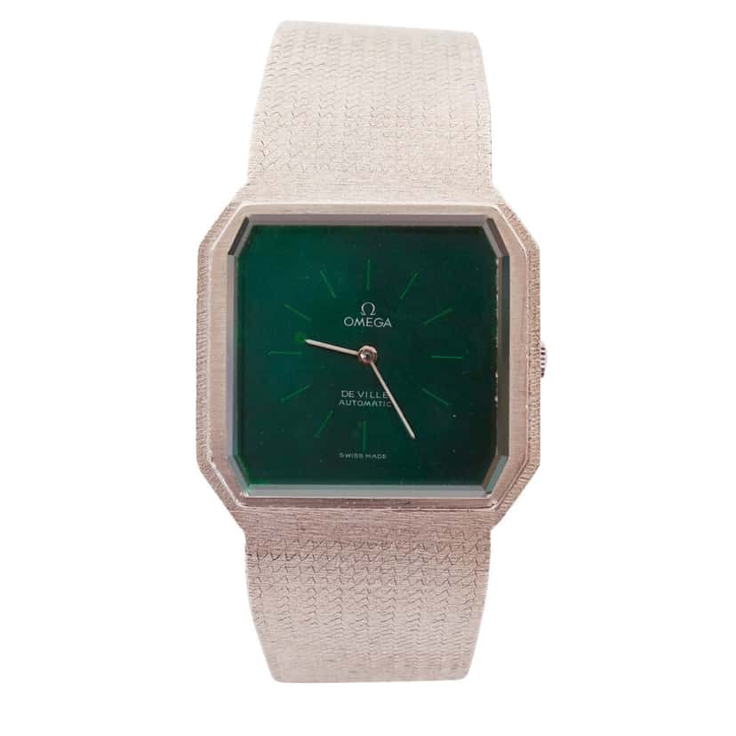 Omega De Ville "Emerald" Emerald Dial Silver Metal Good condition - Front View