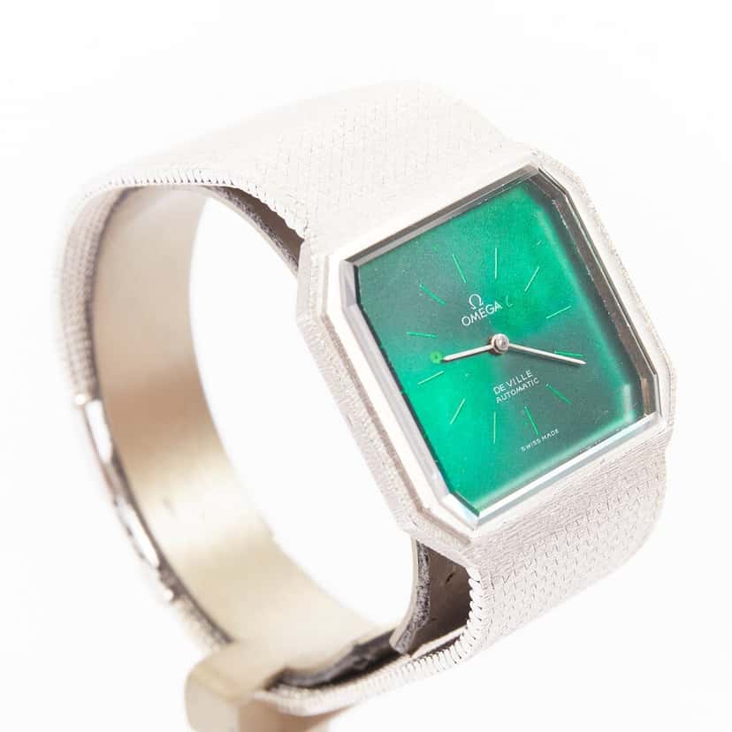 Omega De Ville "Emerald" Emerald Dial Silver Metal Good condition - Back View