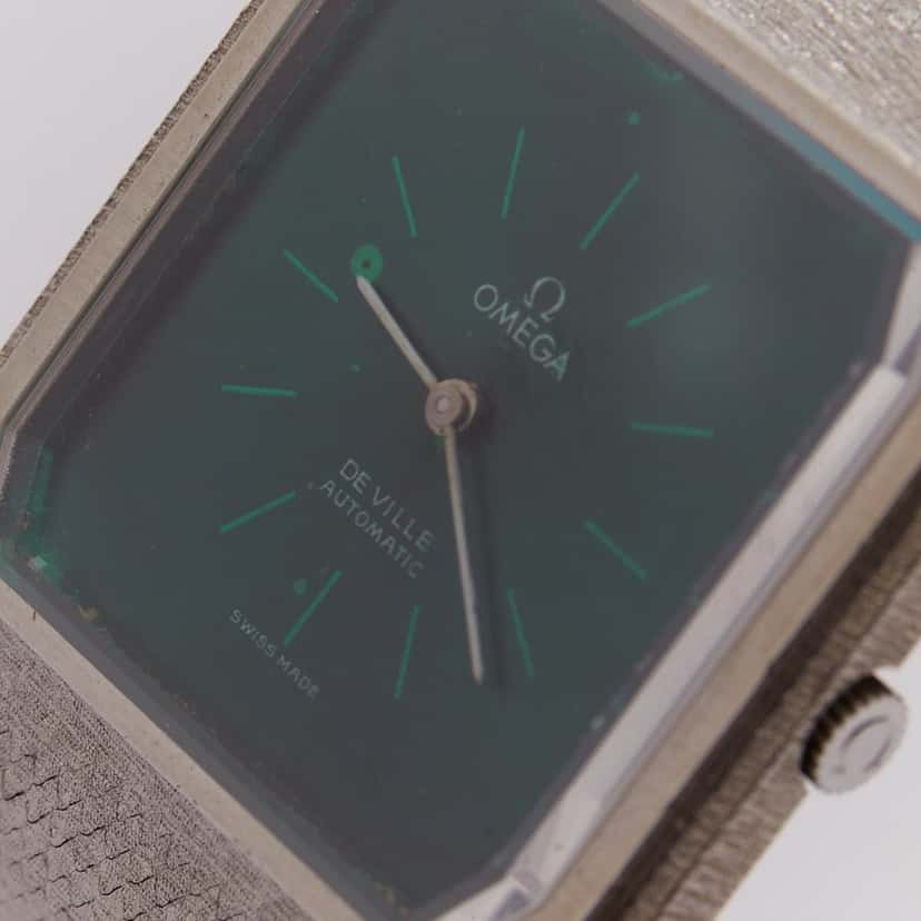 Omega De Ville "Emerald" Emerald Dial Silver Metal Good condition - Box View