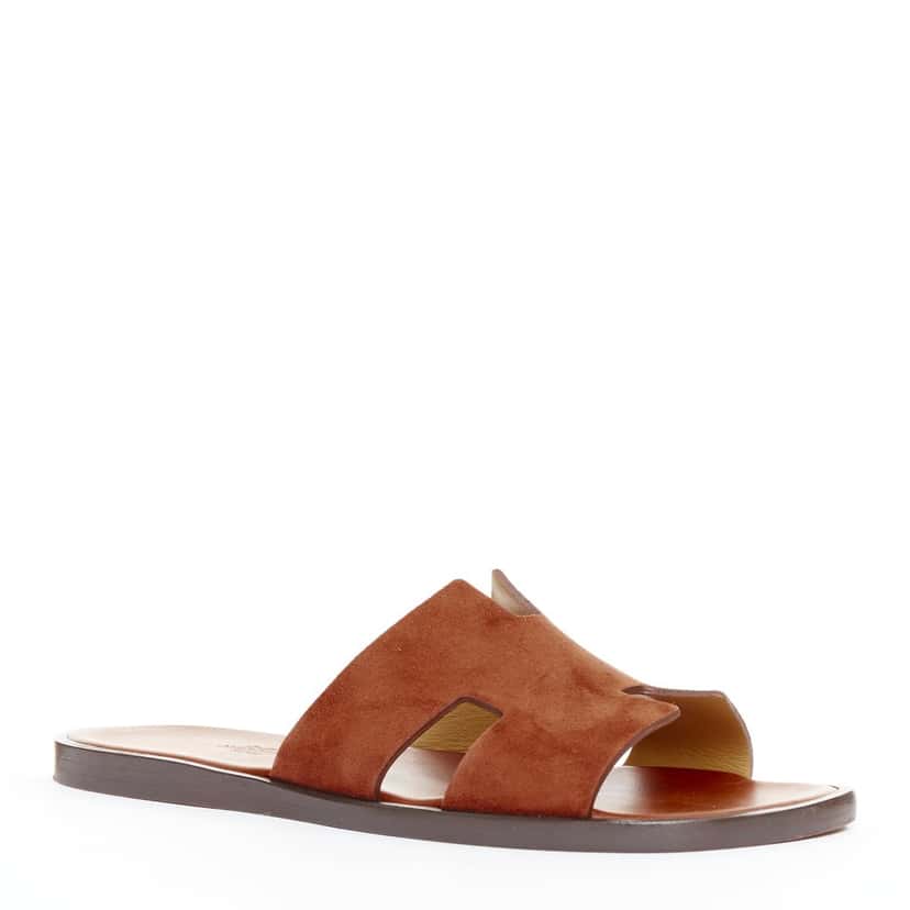 Hermes Izmir Brown Suede Very good condition - Inside View