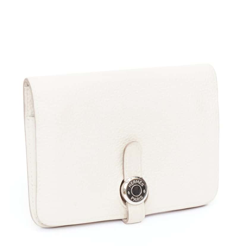 Hermes Dugon Duo Beige Leather Fair condition - Back View