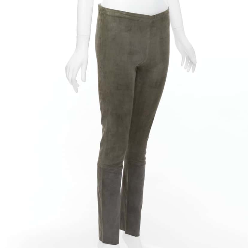 Haider Ackermann Moto Cuffed Pants Grey Suede Fair condition - Inside View