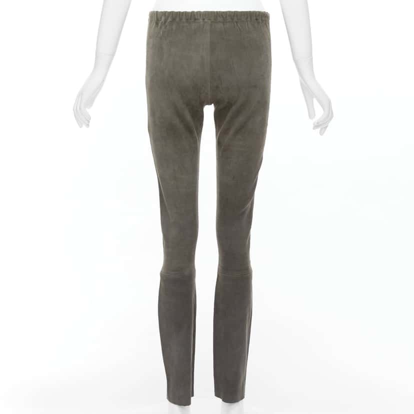 Haider Ackermann Moto Cuffed Pants Grey Suede Fair condition - Box View