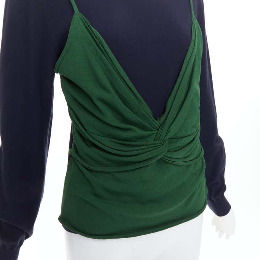 JW Anderson Draped Cami Sweater Green Viscose Very good condition - Back View