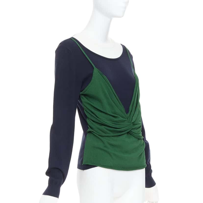 JW Anderson Draped Cami Sweater Green Viscose Very good condition - Inside View