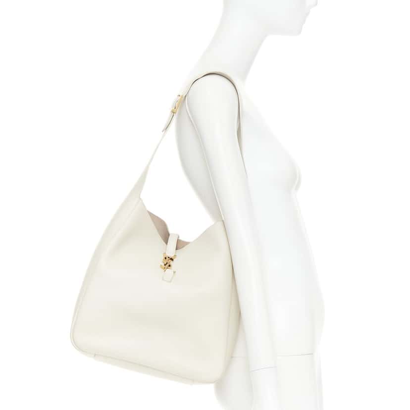 Saint Laurent Le 5 √† 7 Hobo Beige Leather Very good condition - Back View